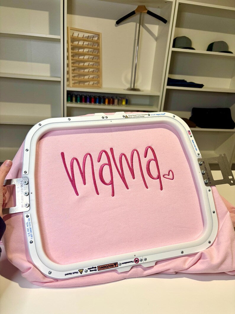 Custom Mama Heart Embroidered Sweatshirt | Mother&