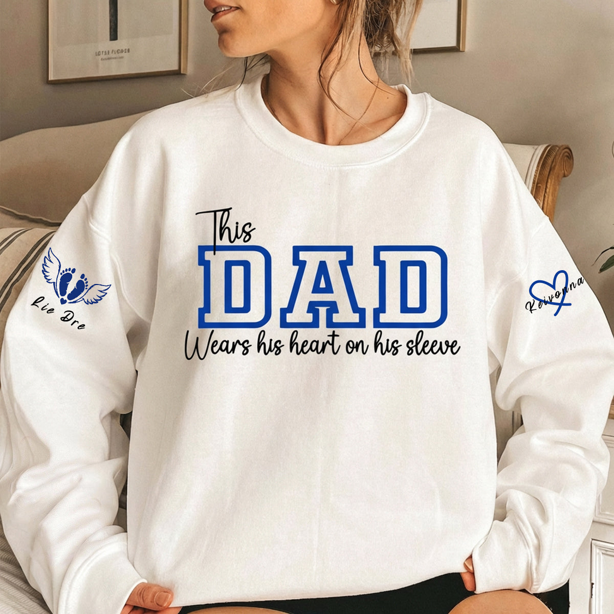 Wear Your Heart on Your Sleeve – Personalized Print Mama Sweatshirt with Kids’ Names | for Mom Mother&