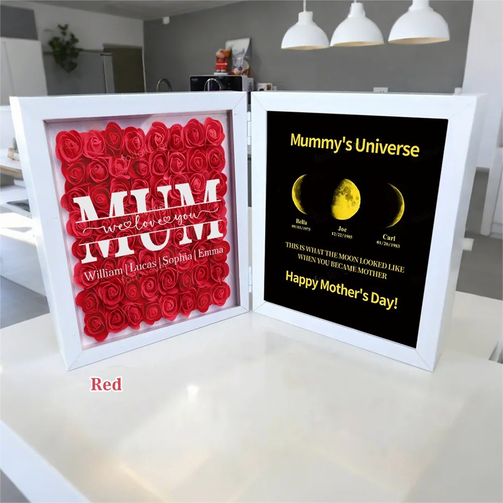 Mum We Love You With REAL MOON PHASE Anniversary Calendar - Mummy&