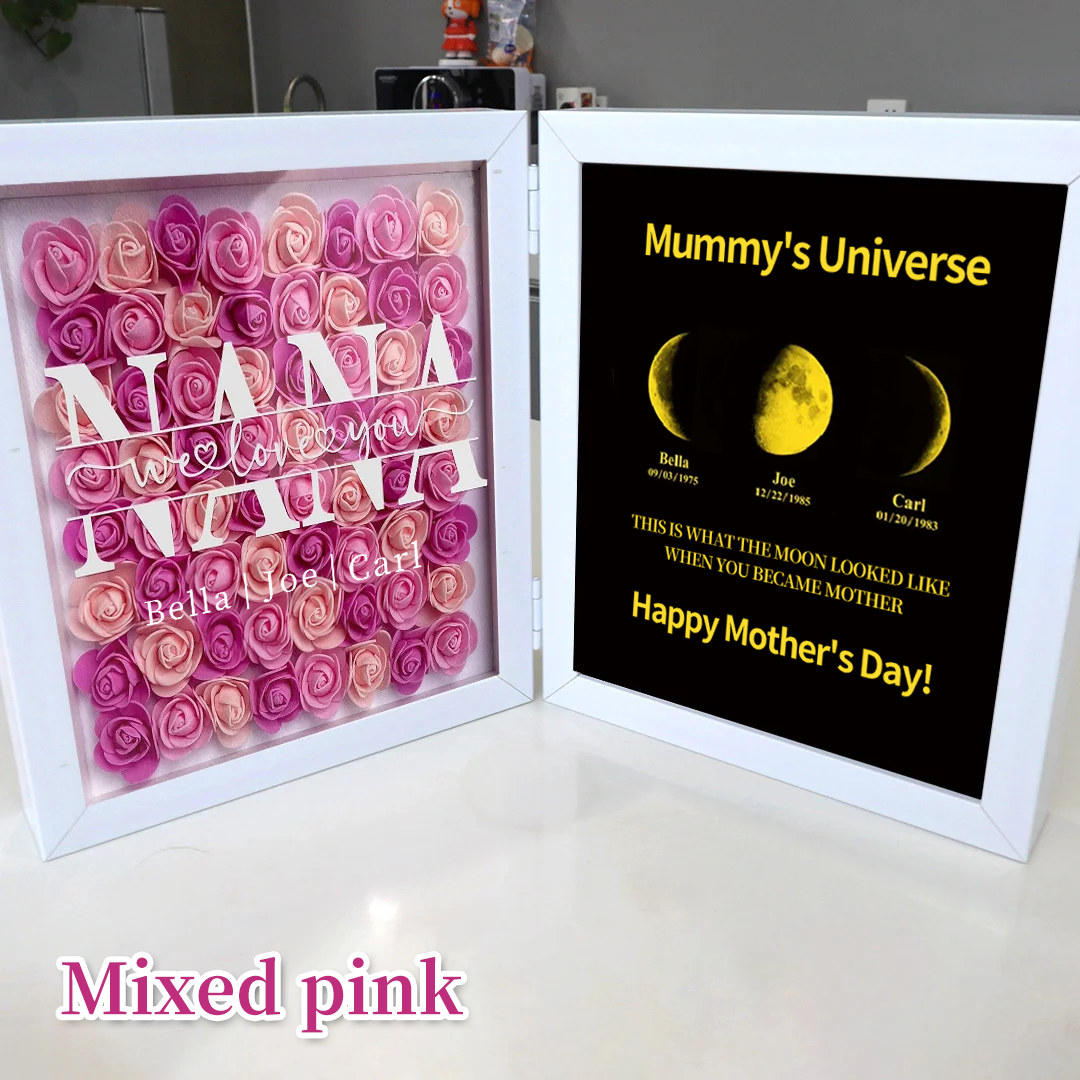 Mum We Love You With REAL MOON PHASE Anniversary Calendar - Mummy&