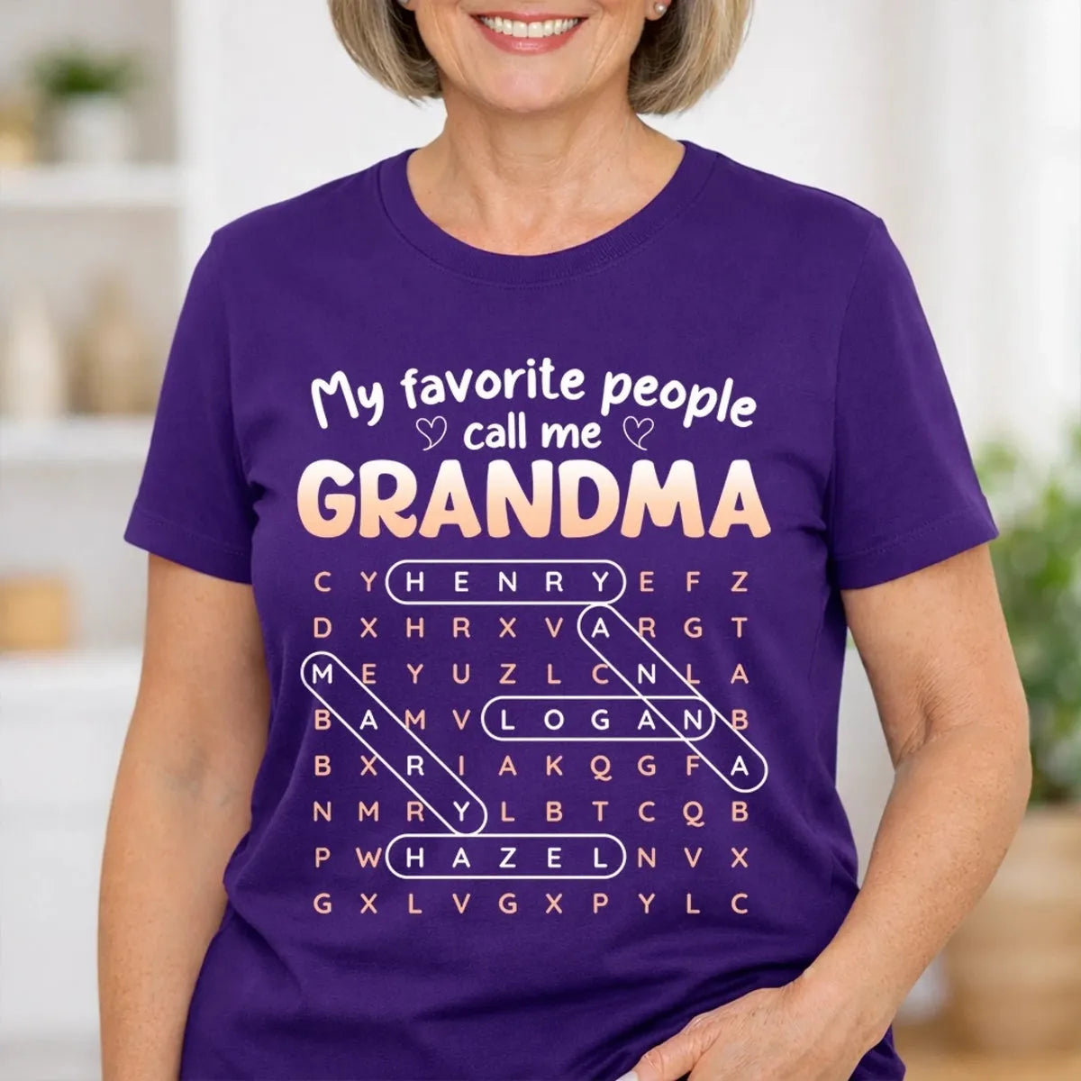 My Favorite People Call Me MOM GRANDMA Custom Kids Names T-shirt Crewneck