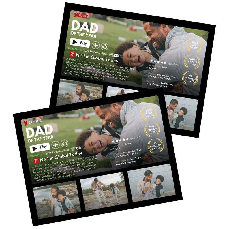 Personalized Dadflix Photo Movie Frames, Father&