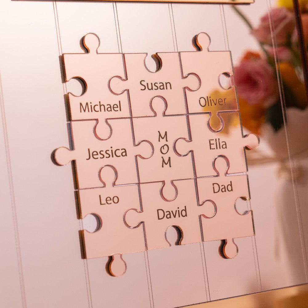 Custom Mom Puzzle Sign Mother&