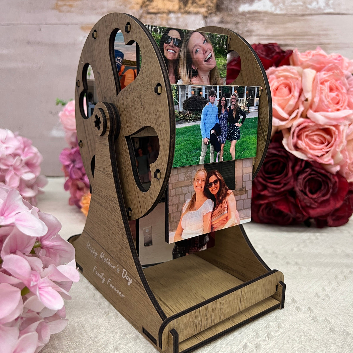 Personalized Photo Ferris Wheel | Unique Rotating Memory Frame Gift for Mother's Day