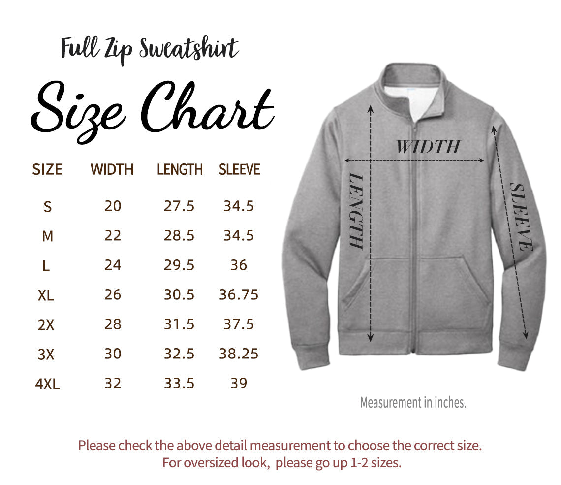 Custom Embroidered Full-zip Sweatshirt for Grandma | Mother's Day Gift