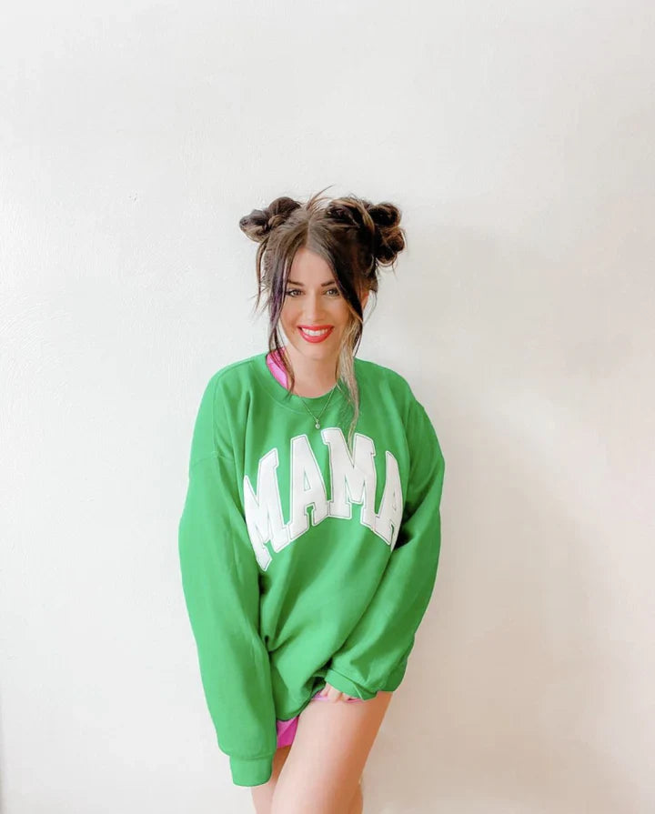 Custom PUFF Mama Camo Leopard Pattern Sweatshirt | Mother&
