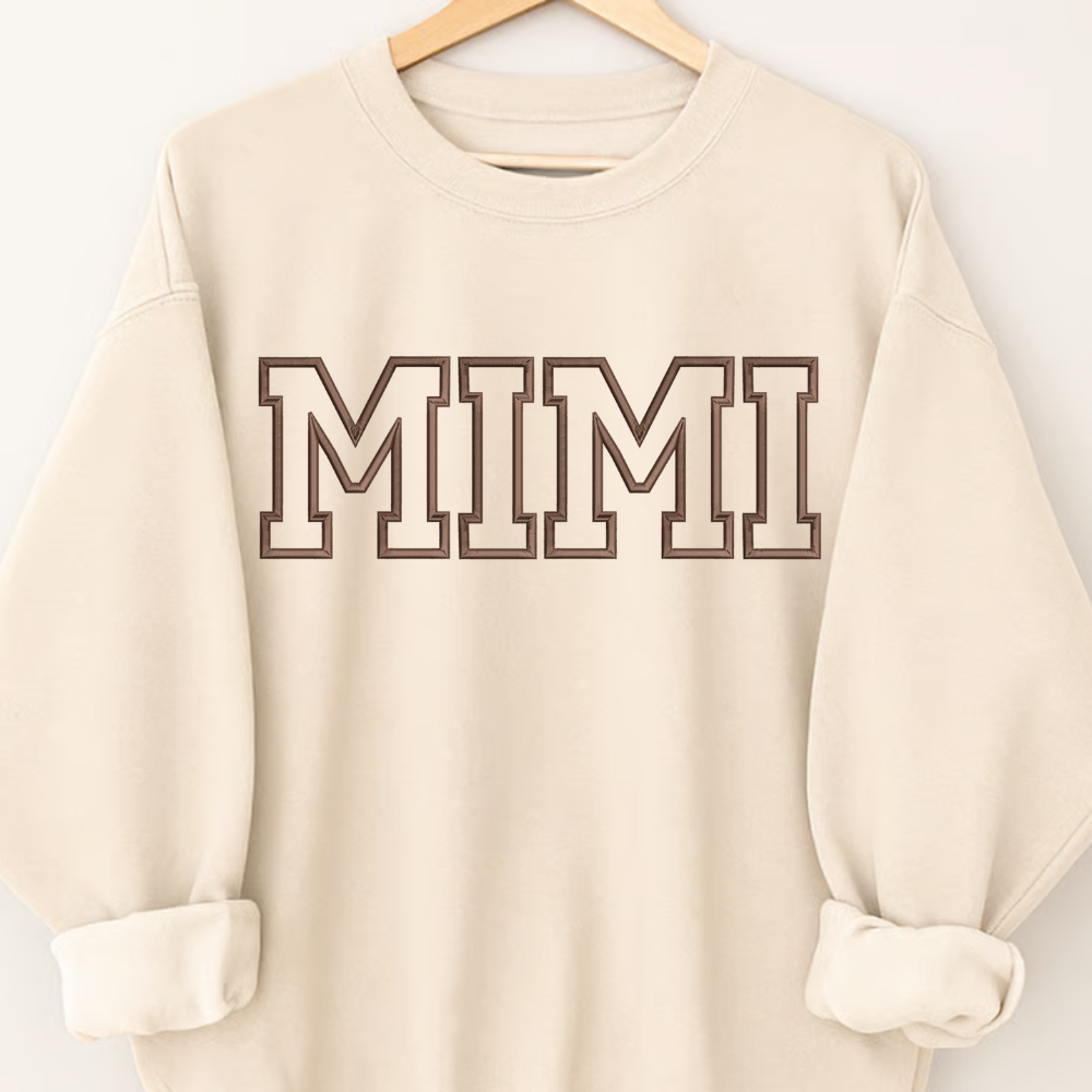 Custom Embroidered Personalized Mama Nana Gigi Mimi and Grandkids Sweatshirt | Mother's Day Christmas Gifts for Mom