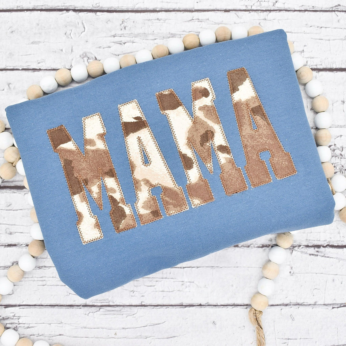 Custom Mama Cow Embroidered Sweatshirt | Mother's Day Gifts