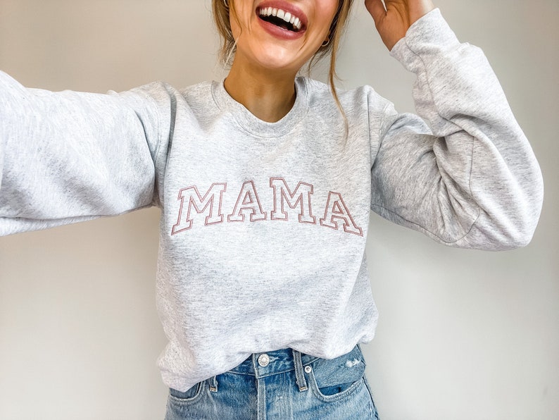 Custom Embroidered Mama Sweatshirt | Mother&
