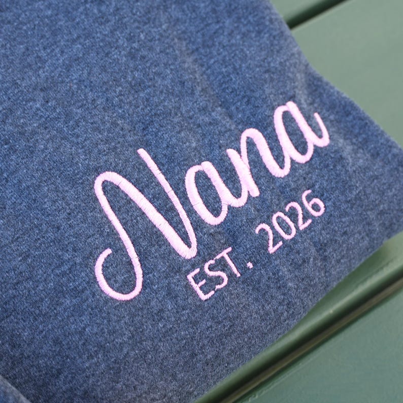Custom Embroidered Nana EST Quarter Zip Sweatshirt for Grandma | Mother&