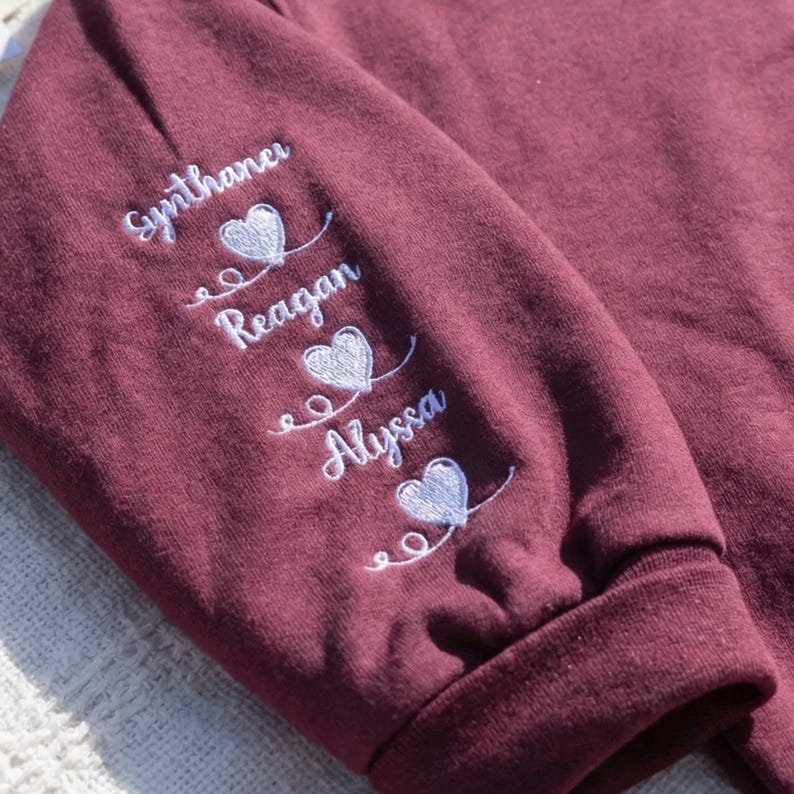 Custom Embroidered Mama Quarter Zip Sweatshirt with Names | Mother&
