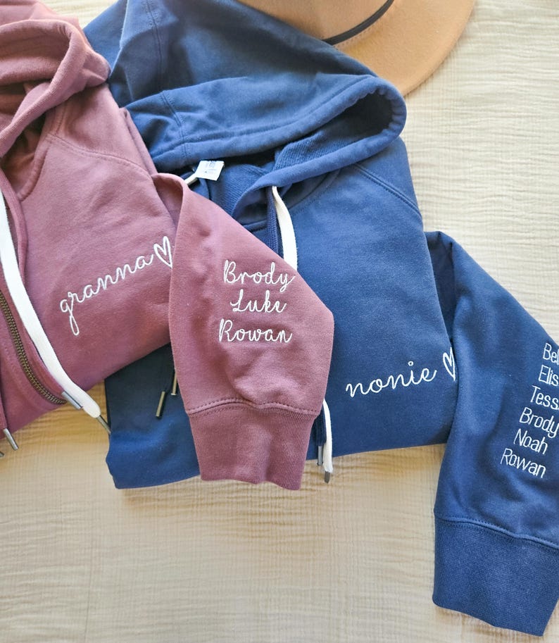 Custom Embroidered Full-zip Sweatshirt for Grandma | Mother&