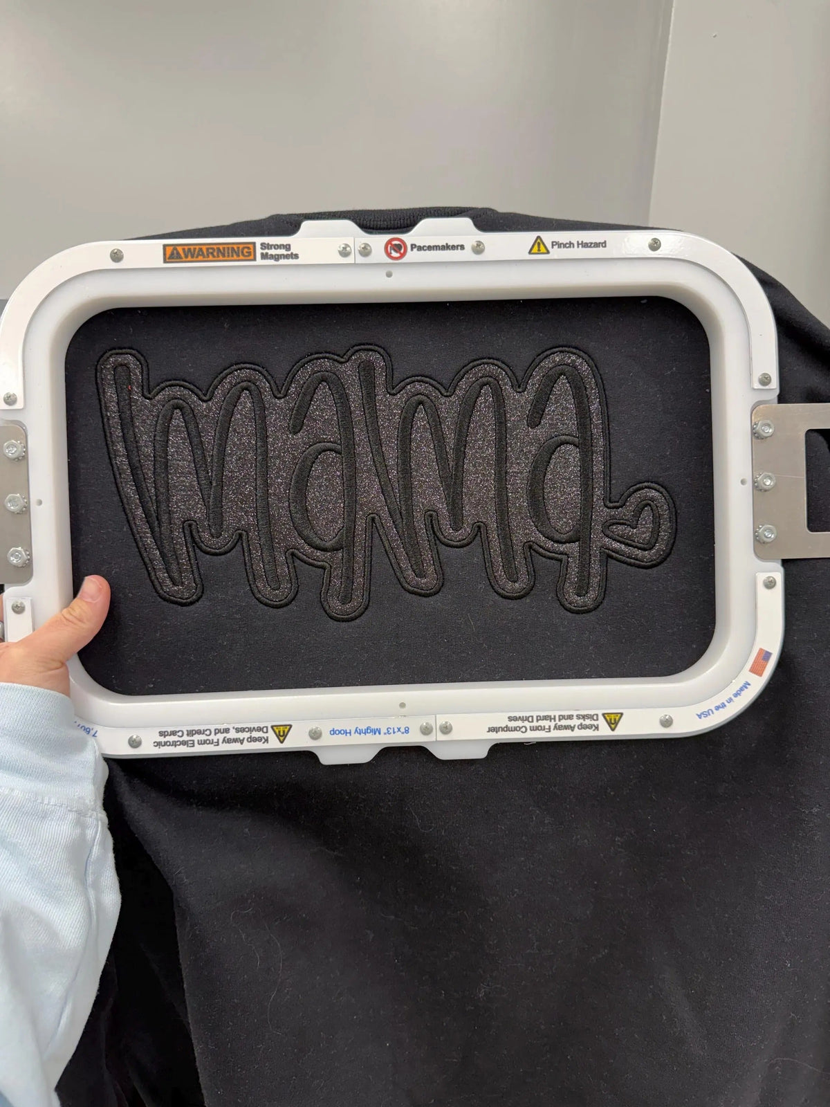 Custom Mama Glitter Applique Sweatshirt With Heart &amp; Glitter Design | Mother&