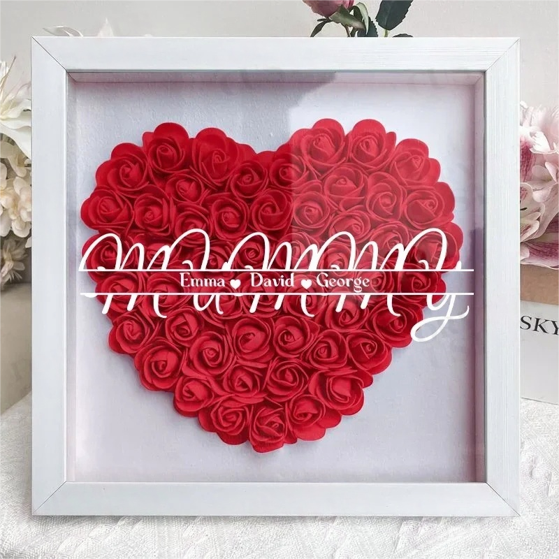 Personalized Flower Shadow Box With Kid&