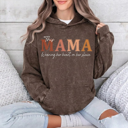 Wear Your Heart on Your Sleeve – Personalized Mama Washed Sweatshirt with Kids’ Names