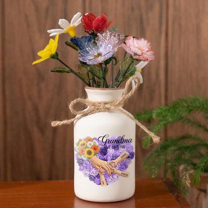 Personalized "Sunflower" Vase-Personalized Grandma Holding Hands|Best Mother&
