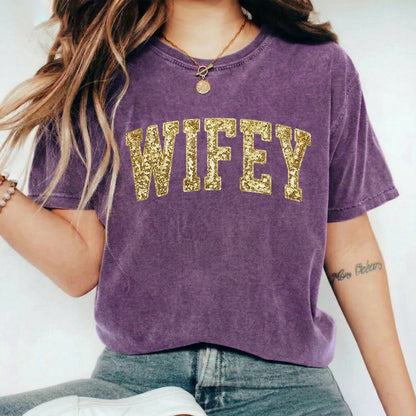 Custom Embroidered Applique Sequin Mama Washed Sweatshirt - Gift for Mom