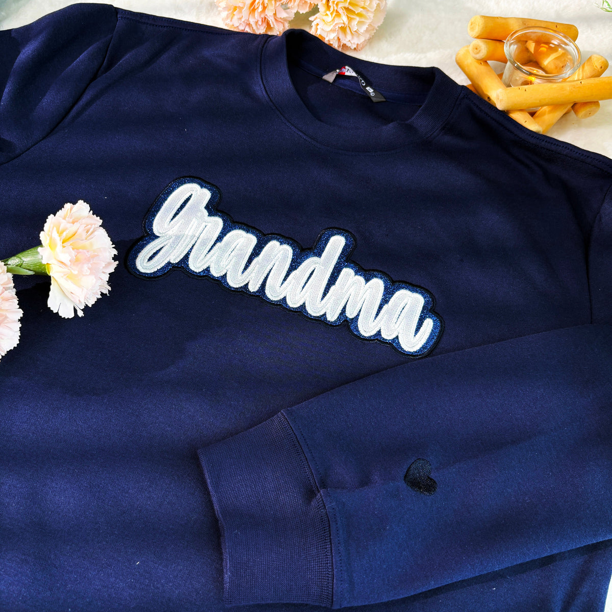 Custom Glitter Mama/Grandma Applique Sweatshirt /Hoodie | Mother&
