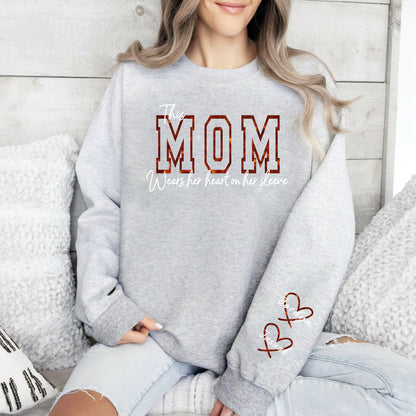 Wear Your Heart on Your Sleeve – Personalized Glitter Mama Sweatshirt with Kids’ Names | for Mom Mother&