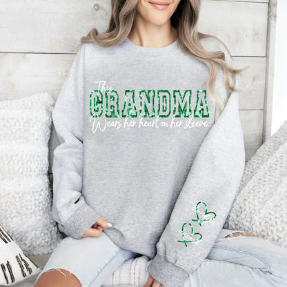Wear Your Heart on Your Sleeve – Personalized Glitter Mama Sweatshirt with Kids’ Names | for Mom Mother&