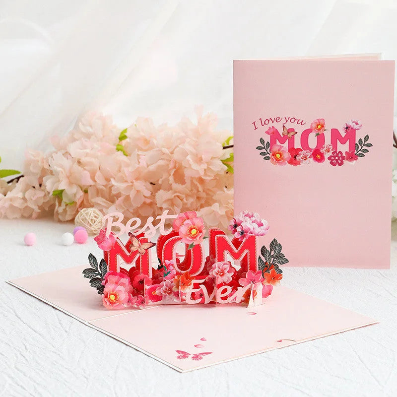 Best Mom Ever 3D Pop Up Greeting Card | Mother&