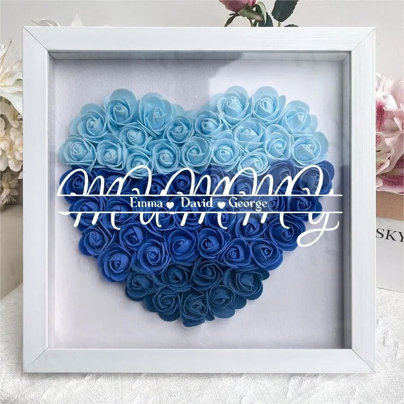 Personalized Flower Shadow Box With Kid&