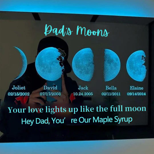 Custom Led Mirror Light Frame With Text And Date-Mum's Universe