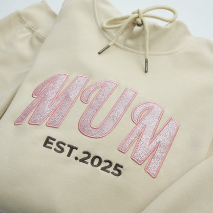 Custom Embroidered Applique Glitter MUM Sweatshirt | Gift for MAMA