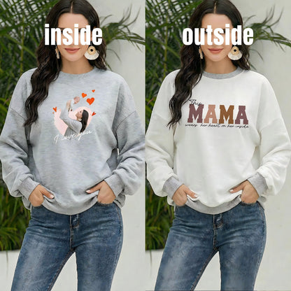 Wear Your Heart on the Inside – Custom Mama Reversible Sweatshirt |Mother&