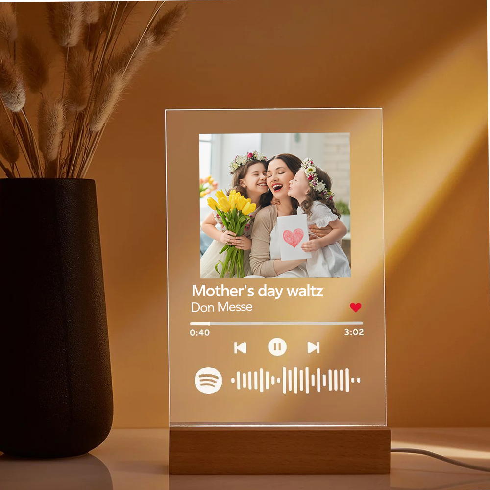 Customizable Photo Music Plaque Night Light | Mother&
