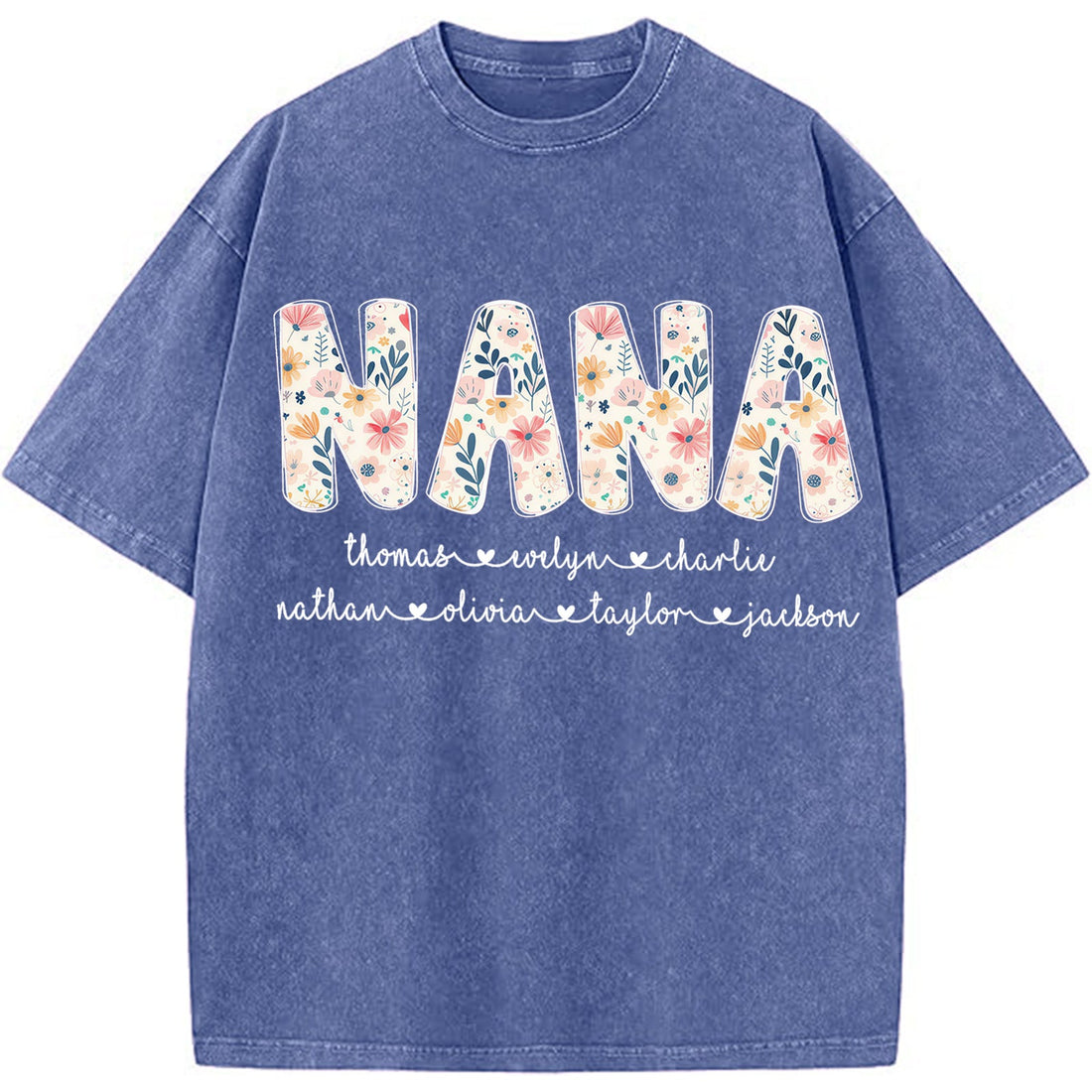 Personalized Nana Vintage Washed Sweatshirt with Grandkids&