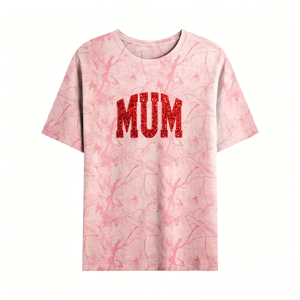 Custom Sequin MAMA Camo Sweatshirt Embroidered Sequin T-Shirt Hoodie | Mother&
