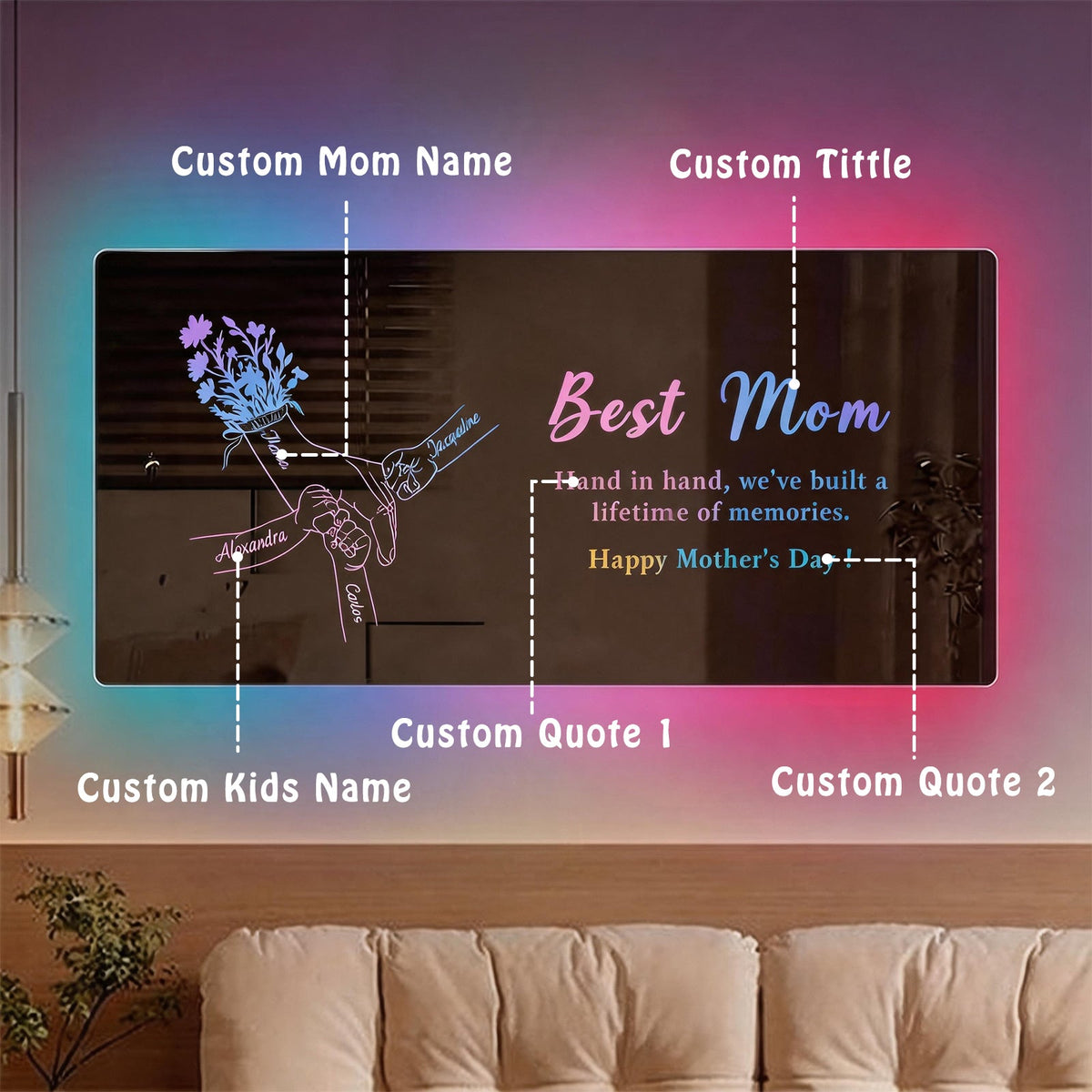 🤝Hand in Hand - Personalized Mom and Kids&