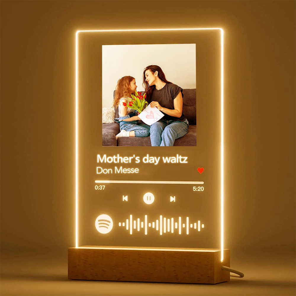Customizable Photo Music Plaque Night Light | Mother&