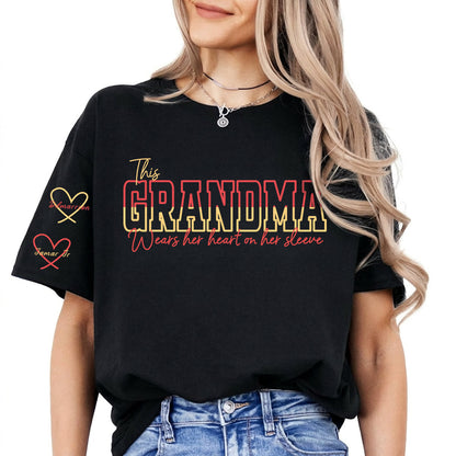 Wear Your Heart on Your Sleeve – Personalized Split Mama Sweatshirt with Kids’ Names | for Mom Mother&