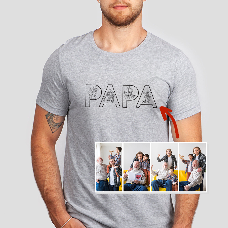 Custom Papa,Dad Ever -Embroidered Sweatshirt For Father&