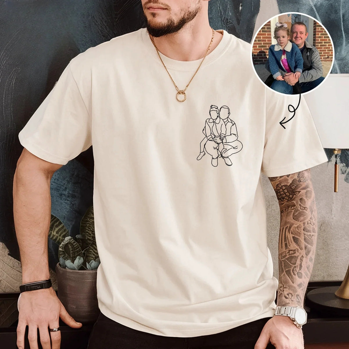 Dad and me-Custom Photo Shirt For Dad,Gift for Papá