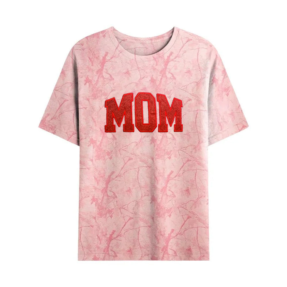 Personalized Custom Glitter Embroidered MAMA Camo Sweatshirt T-Shirt | Mother&