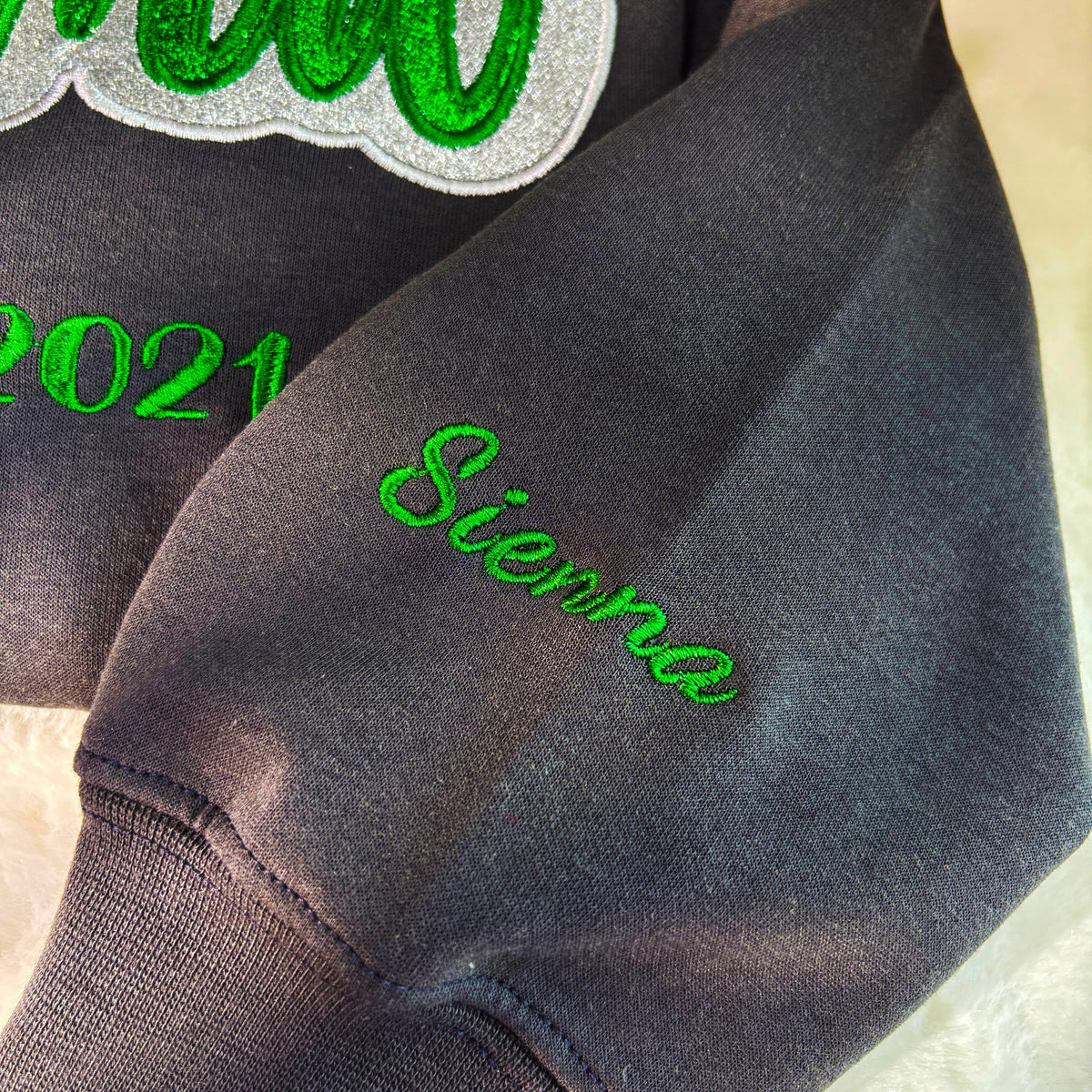 Custom Glitter Mama/Grandma Applique Sweatshirt /Hoodie | Mother&