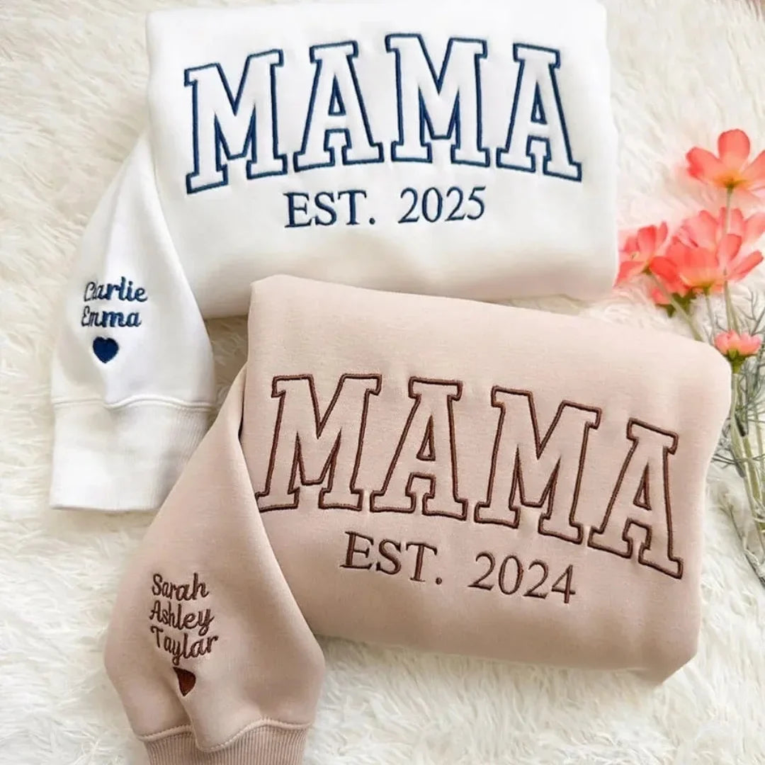 Custom Embroidered Comfort Colors Grandma and Grandpa Sweatshirt, Gift for Grandma/Grandpa