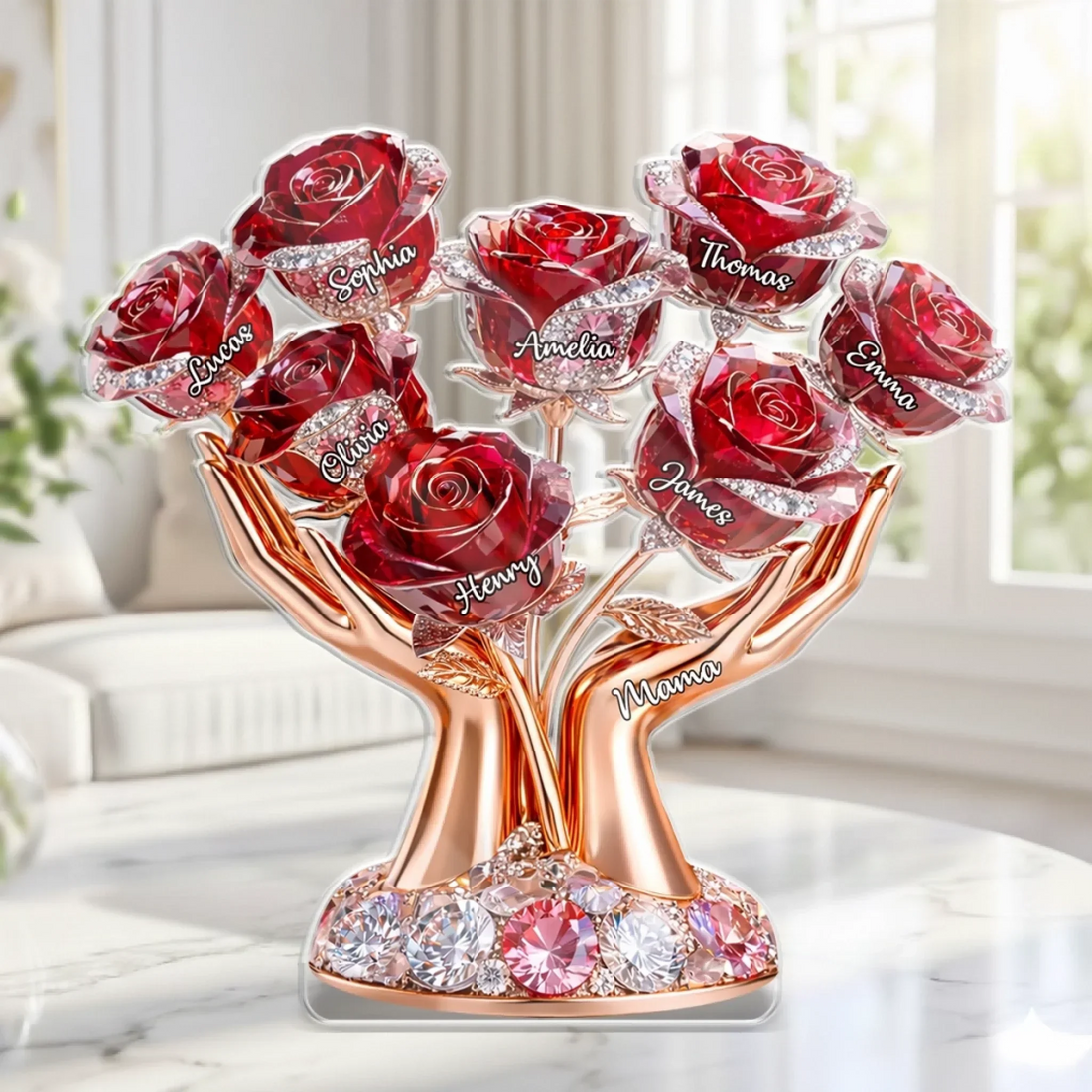 Custom Bouquet Acrylic Plaque - Personalized Mother&