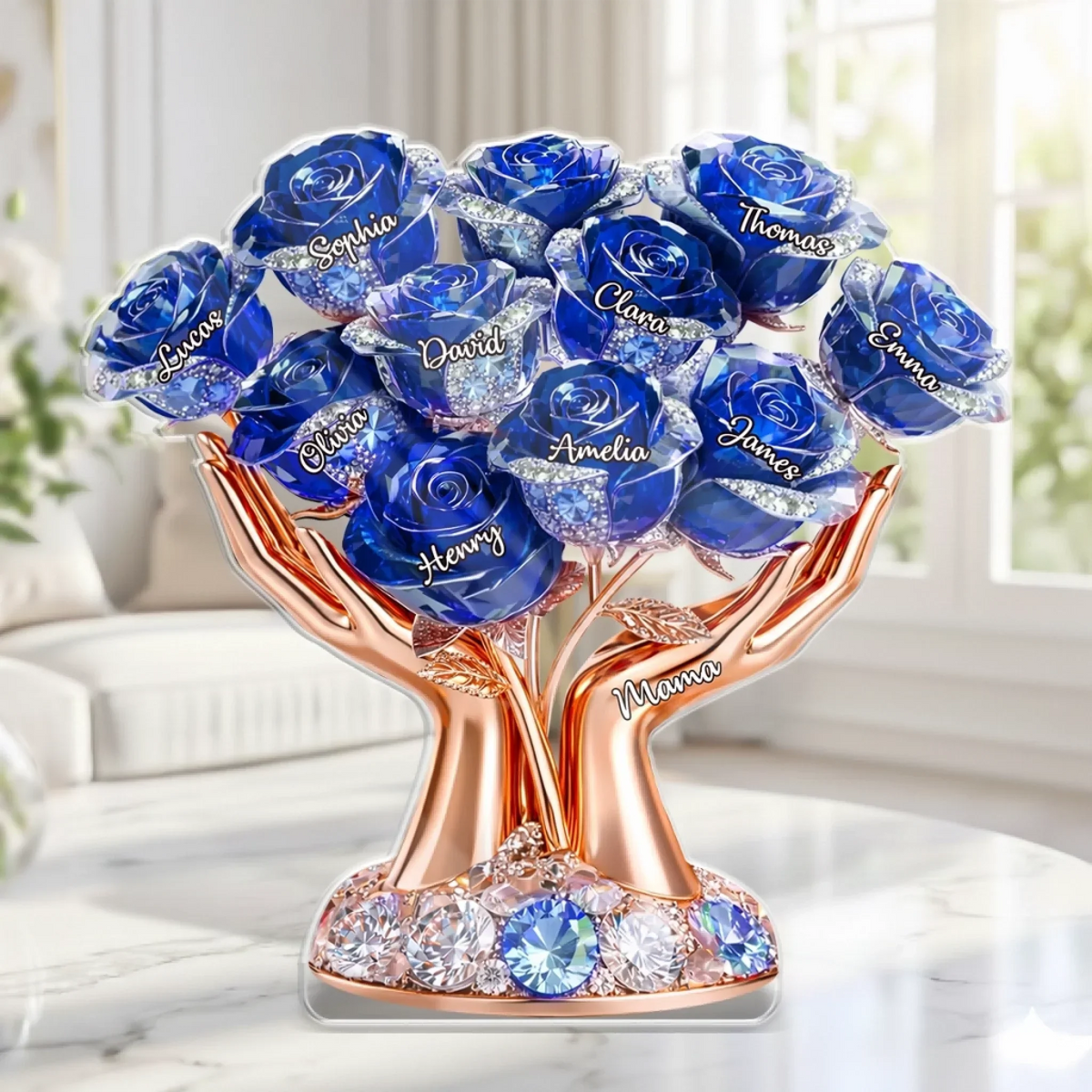 Custom Bouquet Acrylic Plaque - Personalized Mother&