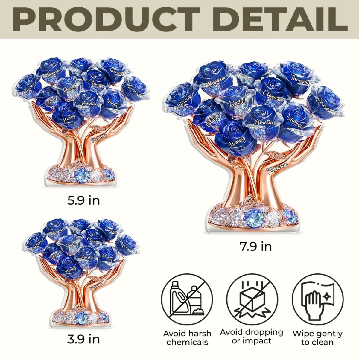 Custom Bouquet Acrylic Plaque - Personalized Mother&