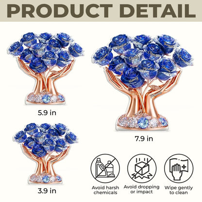 Custom Bouquet Acrylic Plaque - Personalized Mother's Day Gifts For Mom, Grandma