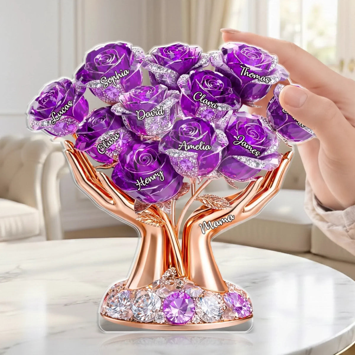 Custom Bouquet Acrylic Plaque - Personalized Mother&