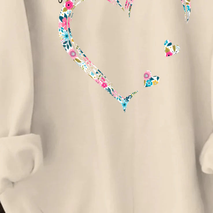 Custom Mama, Grandma Heart Sweatshirt with Kidnames | Mother&