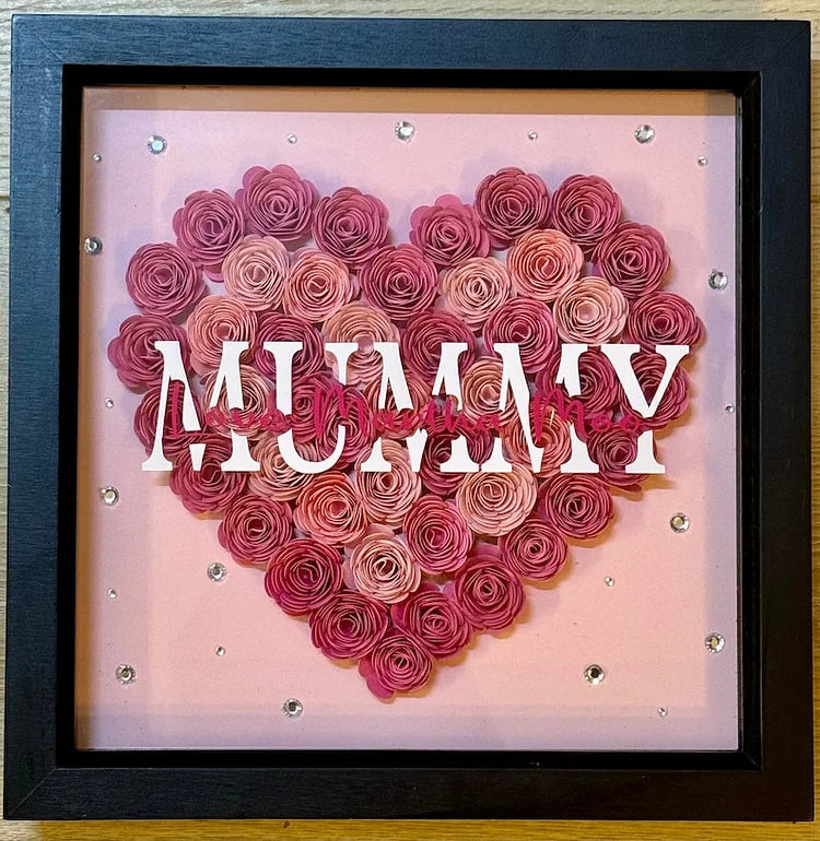 Custom Personalized Flower Shadow Box for Mother’s Day gift