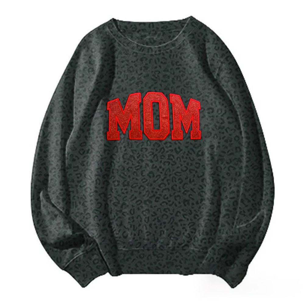 Personalized Custom Glitter Embroidered MAMA Camo Sweatshirt T-Shirt | Mother&