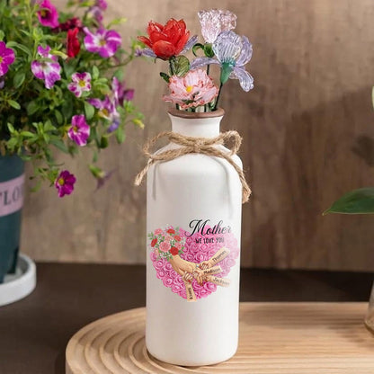 Personalized "Carnation" Vase-Personalized Mother Holding Hands|Best Mother&