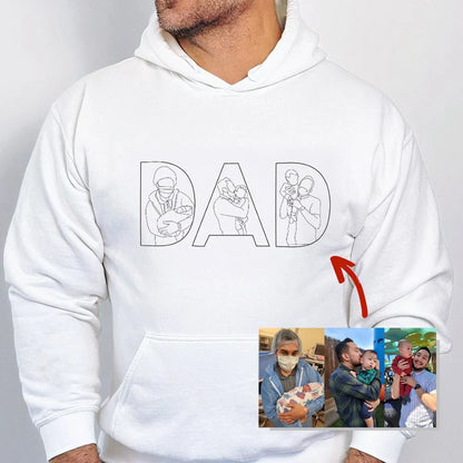 Custom Papa,Dad Ever -Embroidered Sweatshirt For Father&